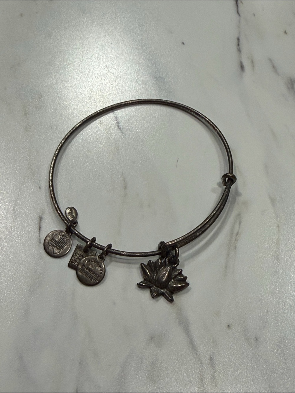 Alex & Ani Bangle Bracelet Jewelry - Silver - Lotus Flower